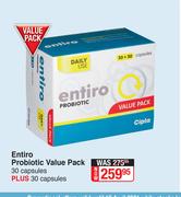 Entiro Probiotic Value Pack 30 Capsules Plus 30 Capsules
