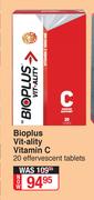 Bioplus Vit-Ality Vitamin C-20 Effervescent Tablets