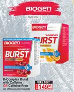 Biogen B-Complex Burst With Caffeine Or Caffeine Free 30 Effervescent Tablets-Each