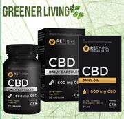 Rethink CBD Daily Capsules 600mg-80 Capsules