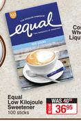 Equal Low Kilojoule Sweetener-100 Sticks
