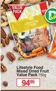 Lifestyle Food Mixed Dried Fruit Value Pack-750g