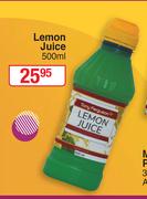 Tony Ferguson Lemon Juice-500ml