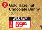 Lindt Gold Hazelnut Chocolate Bunny-100g