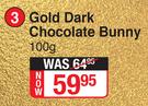 Lindt Gold Dark Chocolate Bunny-100g
