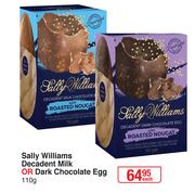 Sally Williams Decadent Milk Or Dark Chocolate Egg-110g Each