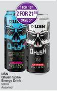 USN Qhush Spike Energy Drink Assorted-For 2 x 500ml