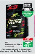NPL Thermo Cuts Black-80 Capsules