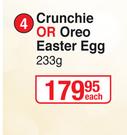 Cadbury Crunchie Or Oreo Easter Egg-233g Each
