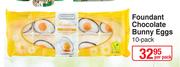 Foundant Chocolate Bunny Eggs-10's Per Pack