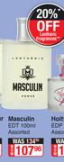 Lentheric Fragrances Masculin EDT Assorted-100ml