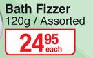 Nature's Nourishment Bath Fizzer Assorted-120g Each