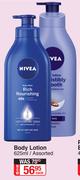 Nivea Body Lotion Assorted-625ml Each
