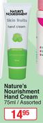 Nature's Nourishment Hand Cream Assorted-75ml 