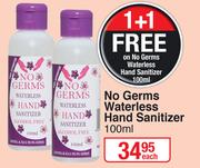 No Germs Waterless Hand Sanitizer-100ml Each