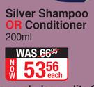 Nu-Lite Silver Shampoo Or Conditioner-200ml Each