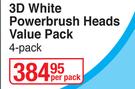 Oral B 3D White Powerbrush Heads Value Pack-4's Per Pack