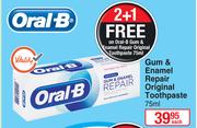 Oral-B Gum & Enamel Repair Original Toothpaste-75ml Each