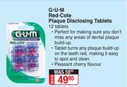 G.U.M Red Cote Plaque Disclosing Tablets-12 Tablets