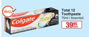 Colgate Total 12 Toothpaste Assorted-75ml Each