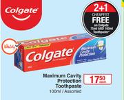 Colgate Maximim Cavity Protection Toothpaste Assorted-100ml Each