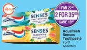 Aquafresh Senses Toothpaste Assorted-For 2 x 75ml