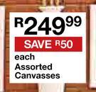 Assorted Canvassas-Each