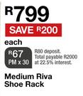 Medium Riva Shoe Rack-Each