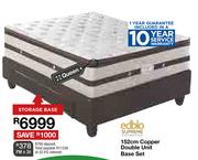Edblo 152cm Copper Double Unit Base Set