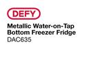 Defy 348Ltr Metallic Water-On Tap Bottom Freezer Fridge DAC635