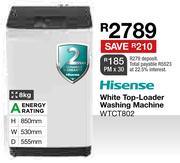 Hisense 8kg White Top Loader Washing Machine