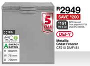 Defy 195Ltr Metallic Chest Freezer CF210 DMF451