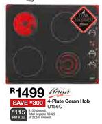 Univa 4 Plate Ceran Hob U156C