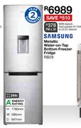 Samsung 288Ltr Metallic Water-On-Tap Bottom Freezer Fridge RB29