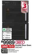Defy Double Door Oven DBO467