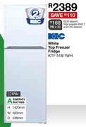 KIC 170Ltr White Top Freezer Fridge KTF 518/ 1WH