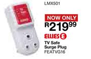 Ellies TV Safe Surge Plug FEATVG16