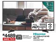Hisense 43" (109cm) Full HD LED TV HX43M2160F