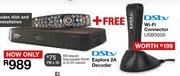 DSTV Explora 2A Decoder+DSTV Wi-Fi Connector USB3000