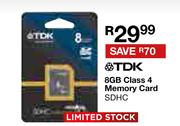 TDK 8GB Class 4 Memory Card SDHC