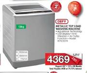 Defy Metallic Top Load Washing Machine WTL13019