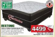 Restonic 152Cm Topaz Queen Base Set