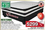 Restonic 152Cm Opal Pillow Top Queen Base Set