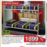 H&H Collection 91Cm Seattle Twin Bunk Bed
