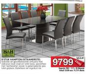 H&H Collection 9 Stuk Hampton Eetkamerstel