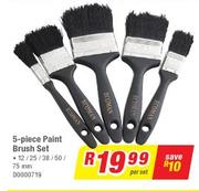 5 Piece Paint Brush Set-Per Set