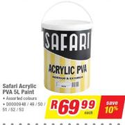 Safari Acrylic PVA Paint-5L Each