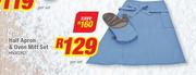 Half Apron & Oven Mitt Set-Per Set