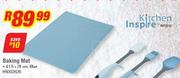 Kitchen Inspire Baking Mat 415x28Cm Blue