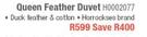 Queen Feather Duvet